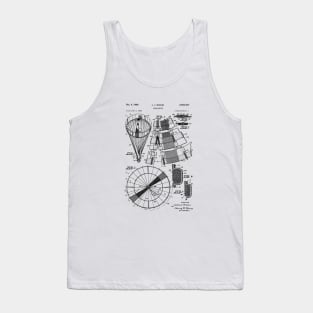 Parachuting Skydiver Patent Print Tank Top